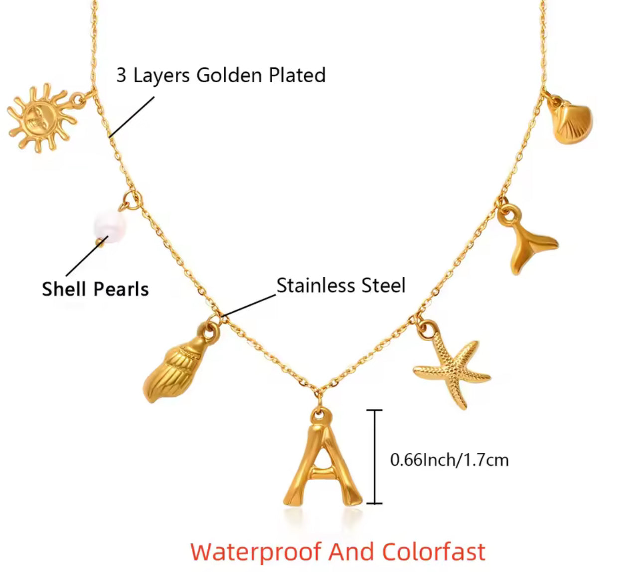 Collier été | Initiale